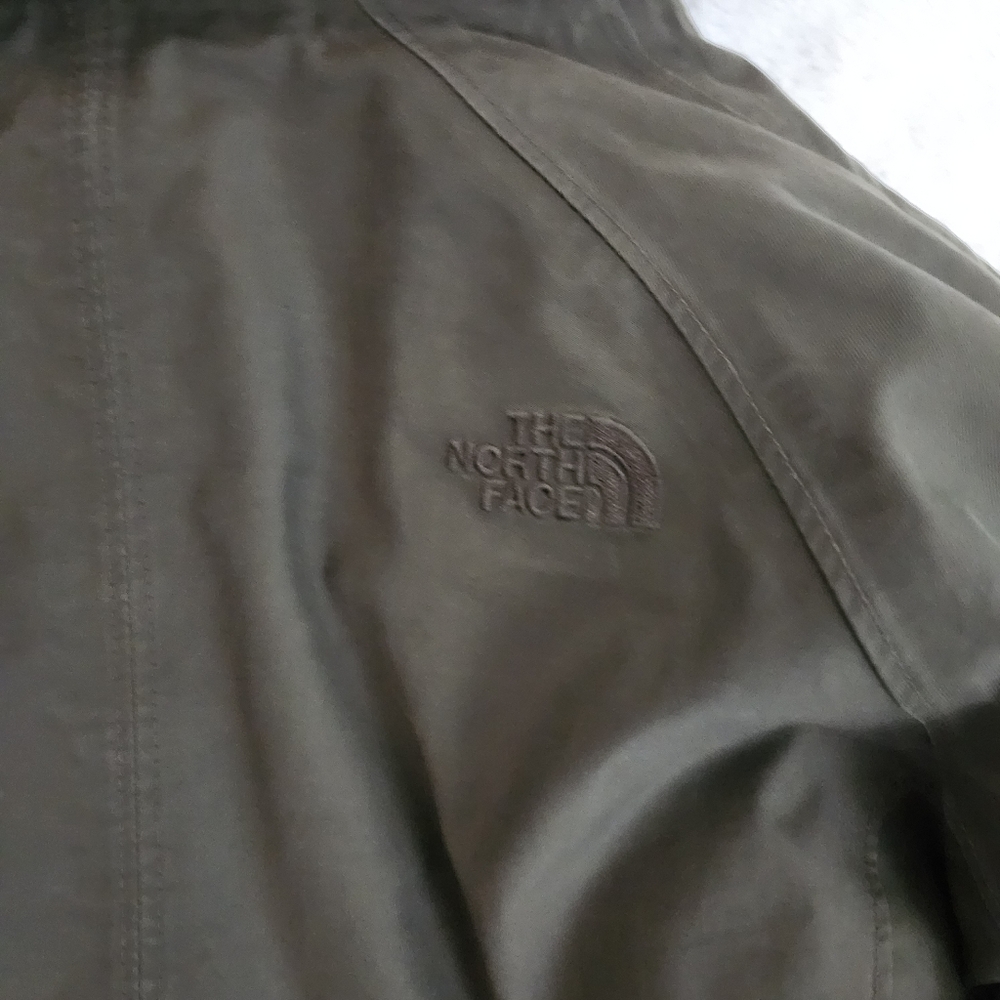 THE NORTH FACE Women's XS Down Fill Parka Waterproof Hooded Army Green - Picture 5 of 16